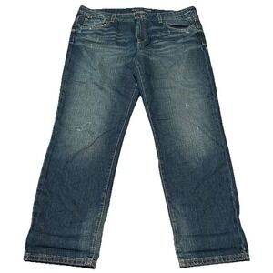 Michael Kors Women Distressed Boyfriend Blue Jeans 12 Length 27"